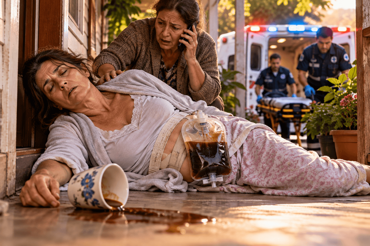 Ela Enchia uma Bolsa Médica com Café Todas as Manhãs — Mas o Que os Médicos Descobriram Levou a Polícia à Sua Casa