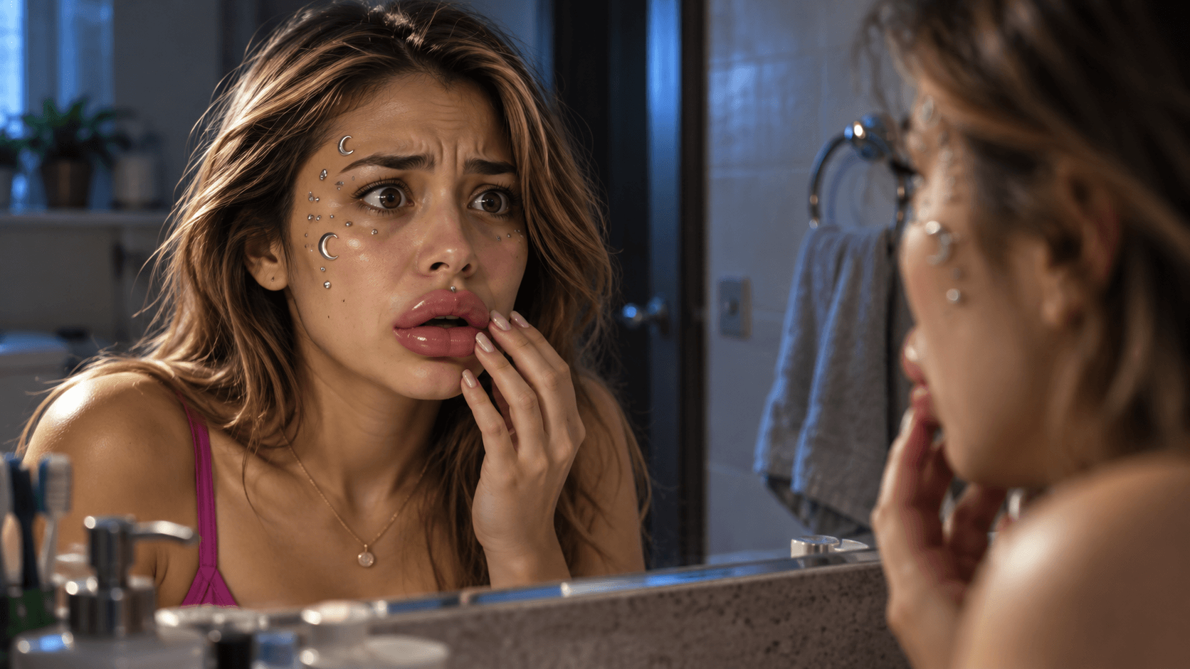 Despertó con Piercings que Nunca se Hizo — Pero una Misteriosa Foto de su Habitación Reveló Algo Aterrador